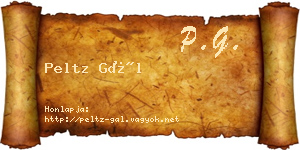 Peltz Gál névjegykártya